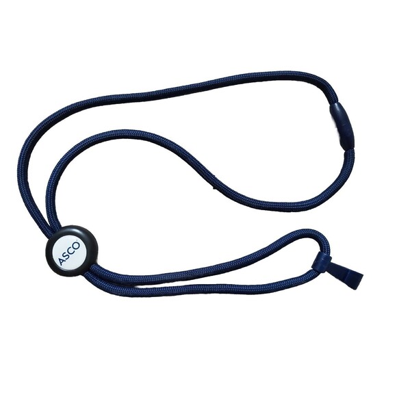 ASCO Lanyard Neck ID Card Key Holder  Navy Blue Medical Oncology Conference - Picture 3 of 3